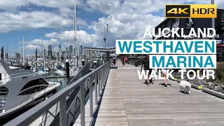 Westhaven Marina to Queen Street Walking Tour - Auckland, New Zealand [4K HDR]