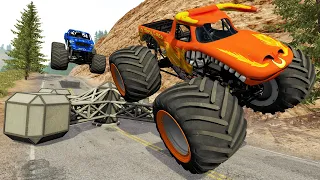 Insane Obstacle Course High Speed Jumps and Crashes #19 - BeamNG Drive | Griff's Garage