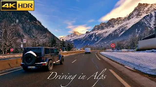 Driving Through Swiss Alps to French Alps | Driving from Chamonix to Switzerland [4K HDR]