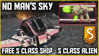 No Man's Sky - RARE! CRASHED S CLASS SHIP & SClass Green Alien Multitool Location - No Mans Sky 2024