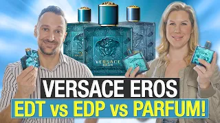 VERSACE EROS EDT vs EDP vs PARFUM COMPARISON! WHICH EROS IS THE BEST?