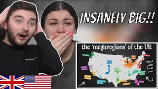 British Couple Reacts to What Are The 11 MEGAREGIONS Of The United States?