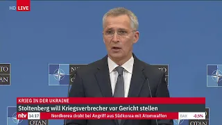 Ukraine LIVE: Pressekonferenz mit Generalsekretär Stoltenberg zum Nato-Außenministertreffen