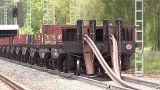 Капитальный ремонт ж.д. часть 6/8 - Выгрузка рельсовых плетей / Track repair 6/8 - Long rails 1