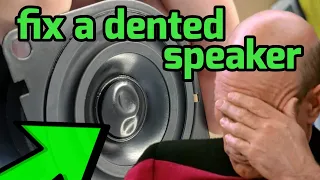 How To pull a dent out of a speaker dust cap - aluminum