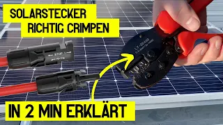 Solarkabel verlängern für Balkonkraftwerk - MC4 Stecker crimpen