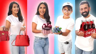 Eating And Buying In One Color 👨‍👧 (Boys VS Girls)