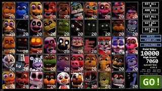 I Turned all Animatronics of UCN to FNaF World! +All Jumpscares! (UCN Mods)