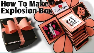 How To Make Explosion Box with mini Album||How To Make Scrapbook  ||Handmade By Creativepiu