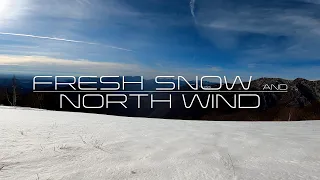 [4K] Fresh Snow and north Wind ( Hang Gliding )