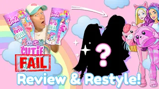 Barbie Cutie Reveal! 🦙🎀🦥 FAIL! (Sloth & Llama) Review & Restyle!