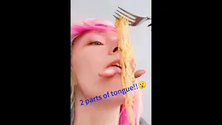 2 parts of tongue👅😲#shorts #viral #short #video #ytshorts #funny #funnyvideo #respect #youtubeshorts