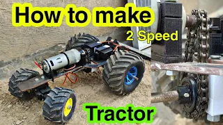 How to make Tractor 2 speed gearbox  at home