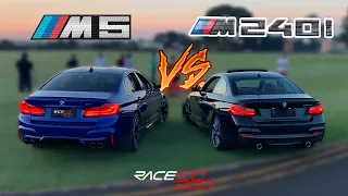 BMW M5 STAGE 2 VS M240 STAGE 3 | O PEGA MAIS ACIRRADO DE 2021 | *RACE100200*