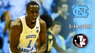 UNC Basketball: #11 North Carolina vs #9 Florida State | 1-14-2017