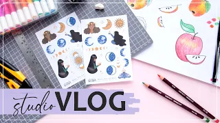 I’M FINALLY DESIGNING AGAIN 😍– STUDIO VLOG & Mini Stationery Haul