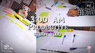 Study vlog 🧸 3 AM cramming, note-taking, assignments, timelapse