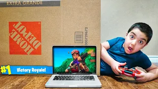 I Mailed My Little Brother In A Cardboard Box & He Played Fortnite While Getting Mailed!