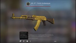 he unboxed the new Gold Arabesque operation ak
