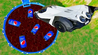 Vehicles Diving into Swimming Pool with PEPSI - BeamNG.drive