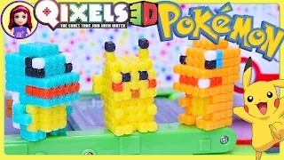 Qixels 3D Pokemon Pikachu Squirtle Charmander How to Build in 3D Pixel Art