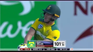 David Miller - Fastest T20 Century of all time vs Bangladesh| 101 of 36