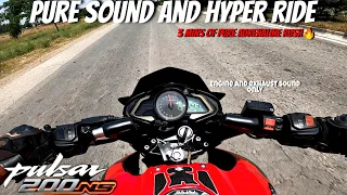 Pure sound and hyper riding on my bajaj pulsar ns200| 3 minutes of pure adrenaline rush🔥