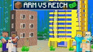 Billy Familie Arm vs Ukri Familie Reich STRAND HOTEL Bau Challenge in Minecraft