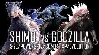 Complete Comparison of Evolved Godzilla vs Shimo   15 Differences
