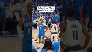 Kyrie egged on the 'Luka sucks' chants 🤣 #shorts