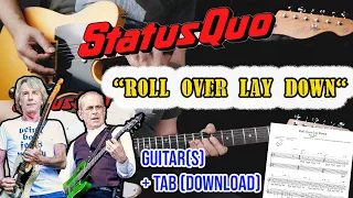 Play It Like STATUS QUO - "Roll Over Lay Down" for Lead- & Rhythm-Guitar + TAB (Download) in 4K