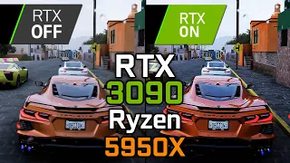 FORZA 5 Benchmark New Update RTX ON VS OFF RTX3090 Ryzen 5950x Extreme Settings