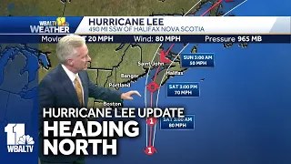 Hurricane Lee heads north: Friday update