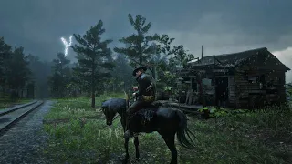 Relaxing Horse Ride in the rain | Red Dead Redemption 2