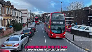 London Bus Part Journey: Route 144 - Turnpike Lane to Edmonton in North London | Upper Deck POV 🚌