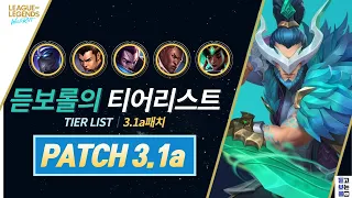 와일드리프트 3.1a티어리스트[wild rift tier list 3.1a]