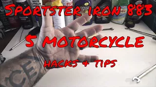 5 Motorcycle Hacks & Tips- Sportster Iron 883