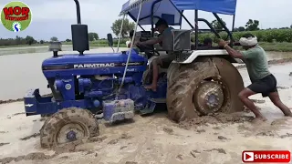 Farmtrac Champion Stuck in Mud||