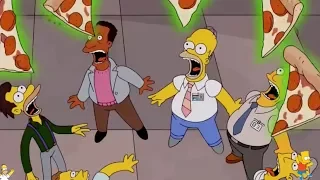 The Simpsons - Homer Plays Dominoes With Domino's Pizza Boxes