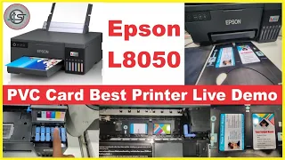 Epson L8050 PVC Card printing live Demo