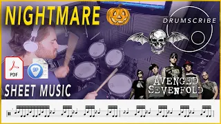 Nightmare - Avenged Sevenfold | Drum SCORE Sheet Play-Along | DRUMSCRIBE