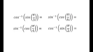 Inverse Trig Function Values of Trig Function Values Using Reference Triangles  (1st Quad)