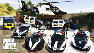 GTA 5 - Stealing POLICE CARS with Franklin! (Real Life Cars #129)