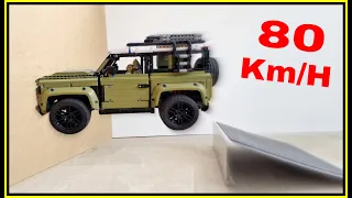 Land Rover Defender VS Ramps 🚨 80 KM/H 🚨 Lego Technic CRASH Test