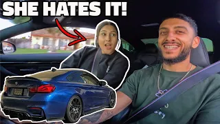 Girlfriend Reacts To My Straight Piped BMW M4 F82 | LOUD EXHAUST