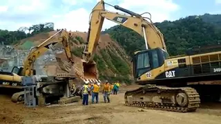 Accidente en obra con Excavadora