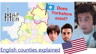 American Reacts to English counties explained | Map Men - Jay Foreman