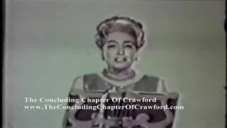 Joan Crawford | American Cancer Society Reading | 1967