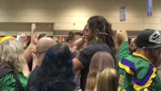 Jason Momoa greeting fans @Megacon Convention