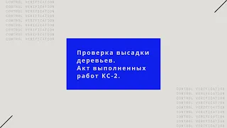 Проверка высадки деревьев. Завышение объемов. Акт выполненных работ КС-2.